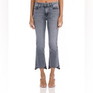 Fidelity Denim Juniper Crop flared jeans grey wash size 28 EUC